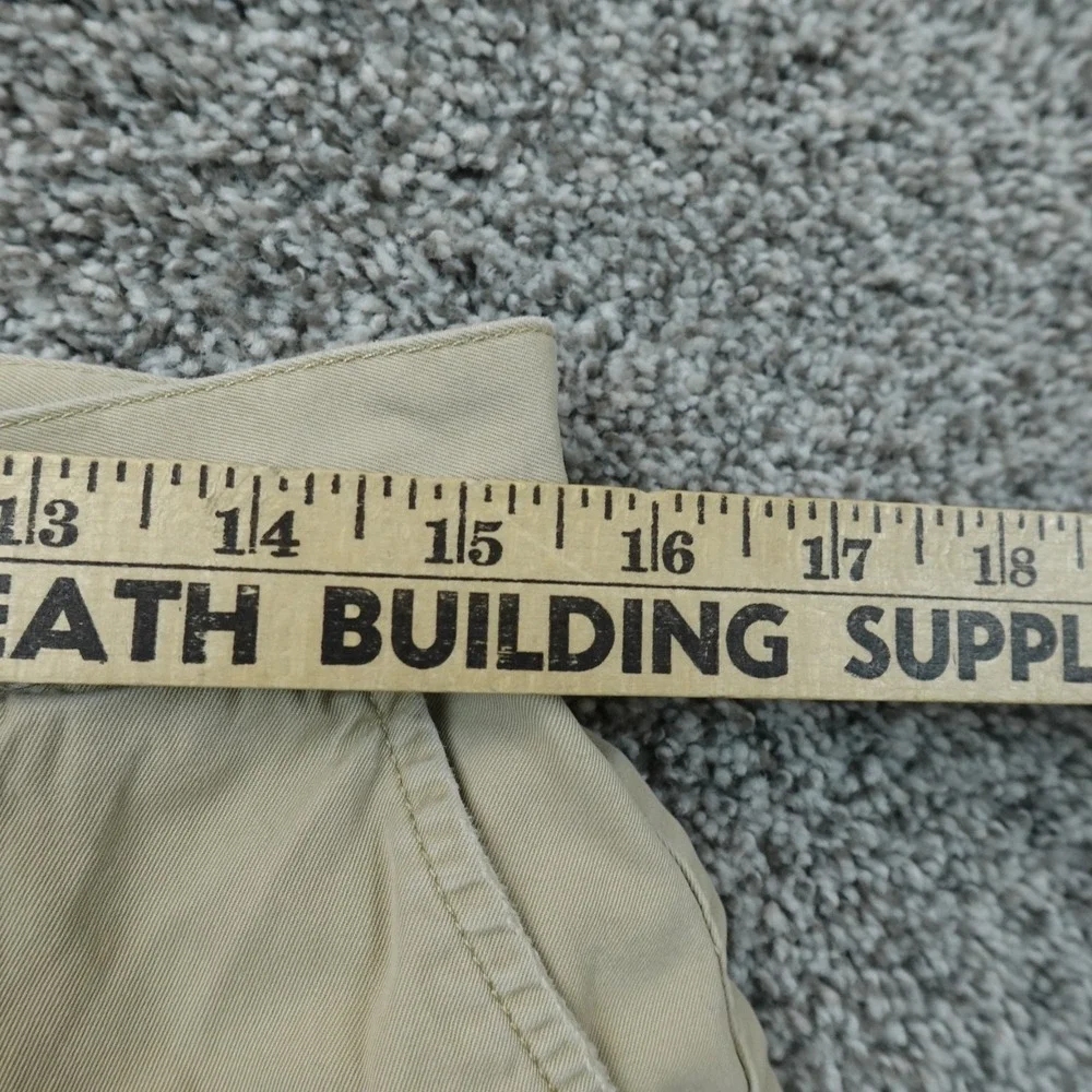 VTG Polo Ralph Lauren Shorts Mens 32 Beige Tan Brown Chino Khaki Golf Flat Front